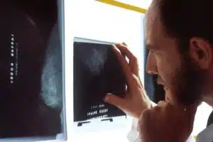 doctor looking at an x-ray