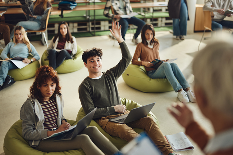 a bunch of college students engaged in an experiential learning environment