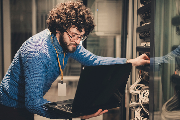 a male cybersecurity professional